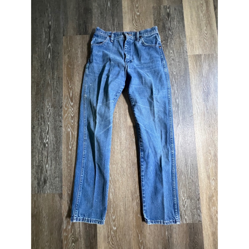 Wrangler Cowboy Cut Jeans Mens 27x30 Blue Good Vintage Straight Leg Denim
